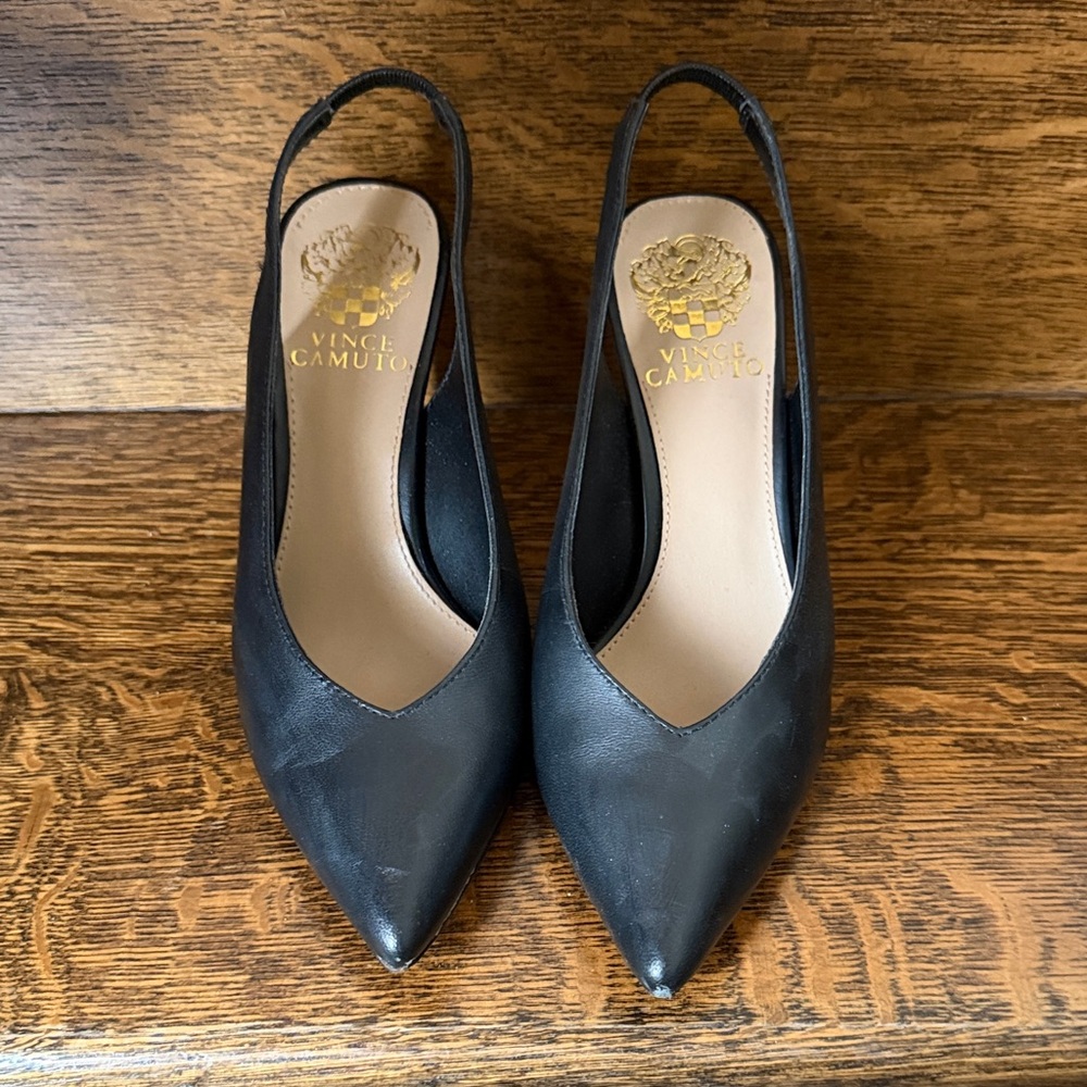 Vince Camuto Elegant Black Slingback Heels
